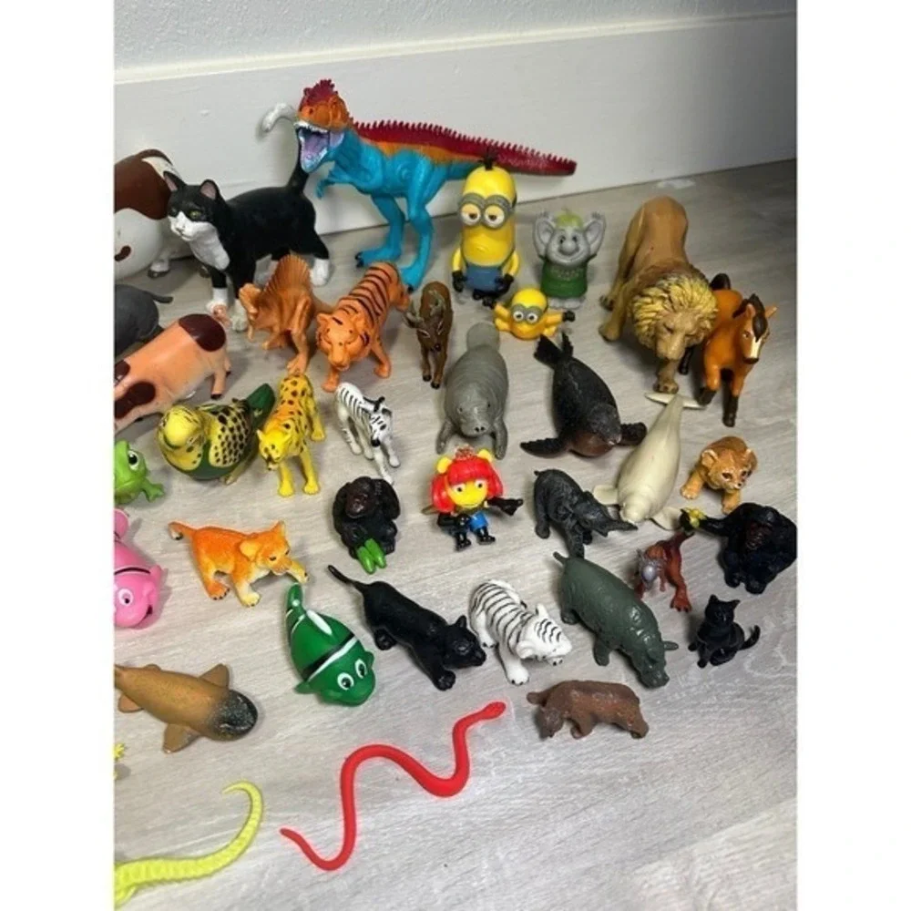 Animal Figures Lot Pieces Plastic Farm Zoo Dinosaurs Toys For Kids